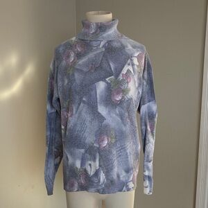 Parkhurst Pastel Floral Turtleneck Sweater